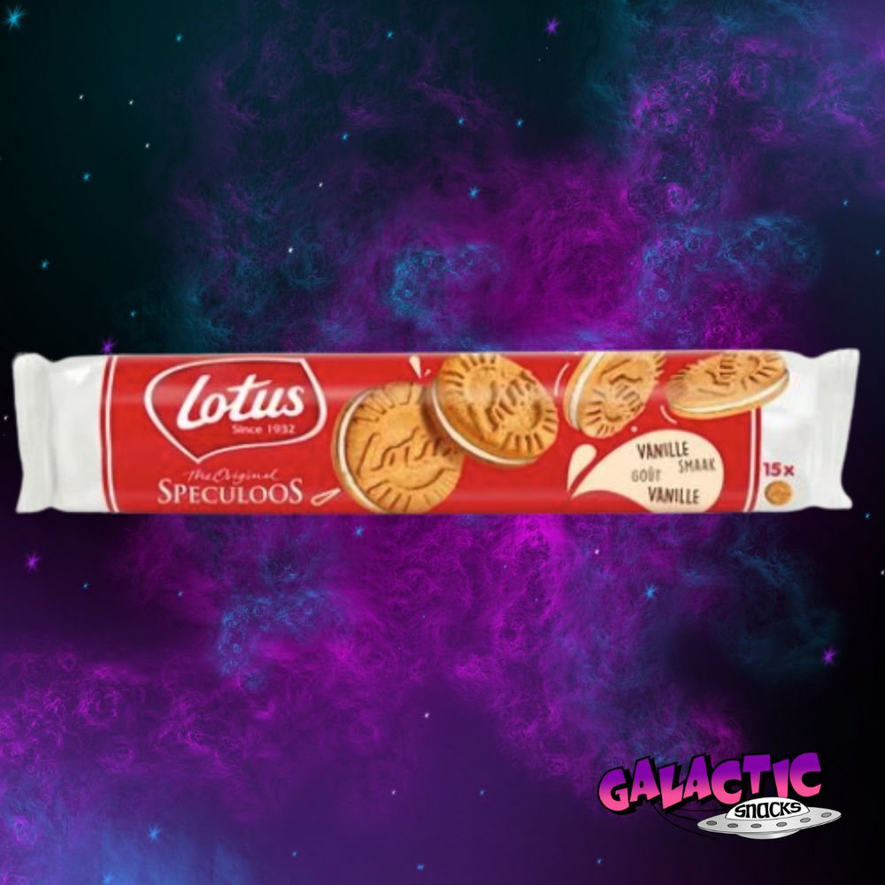 Lotus Biscoff Sandwich Cookies with Vanilla Cream - 150g - Galactic Snacks BuySnacksOnline.com