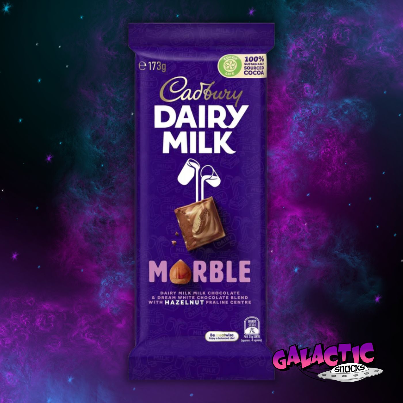 Cadbury Dairy Milk Marble - Hazelnut 173g (Australia)