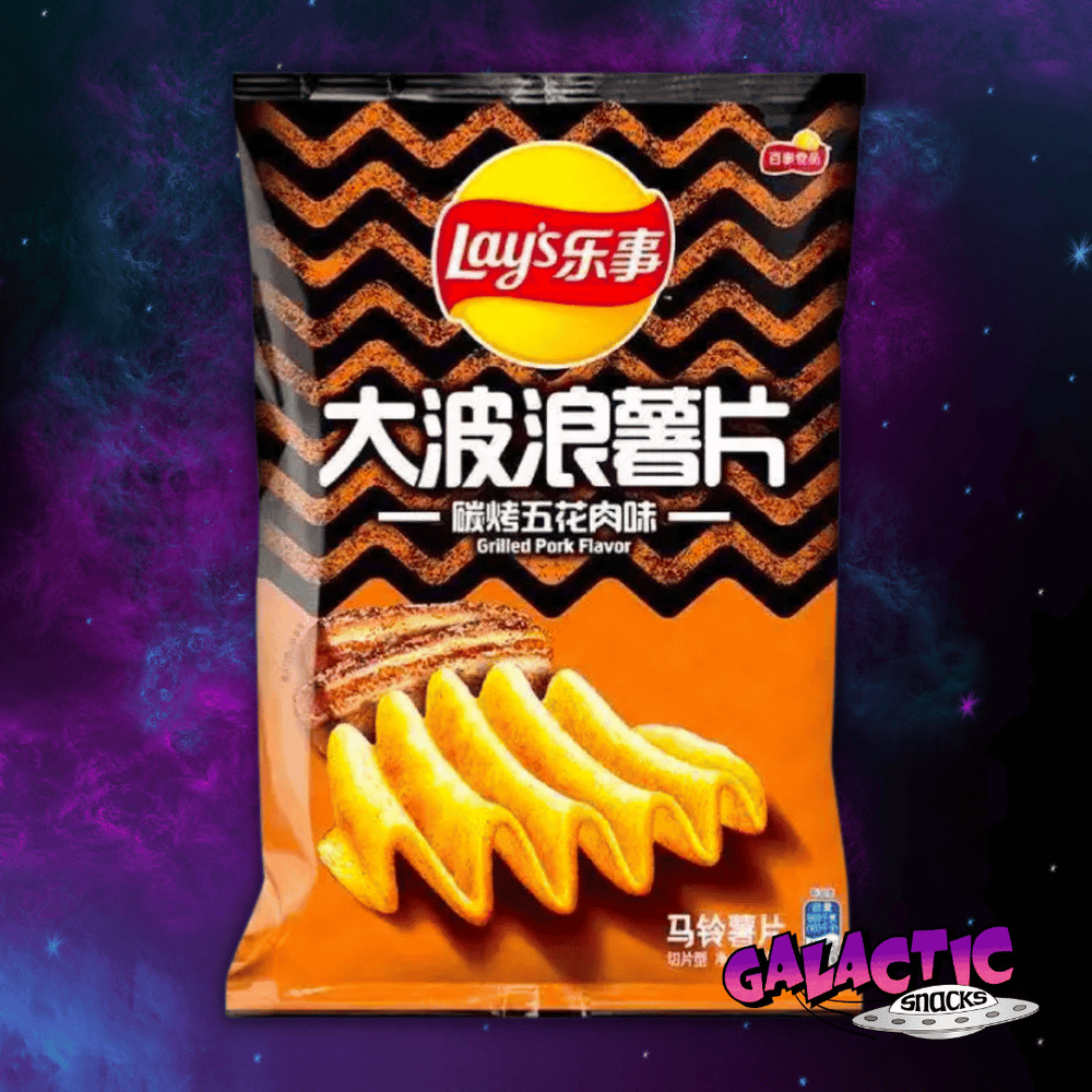 Lay's Wavy Potato Chips - Grilled Pork Flavor 70g - (China)
