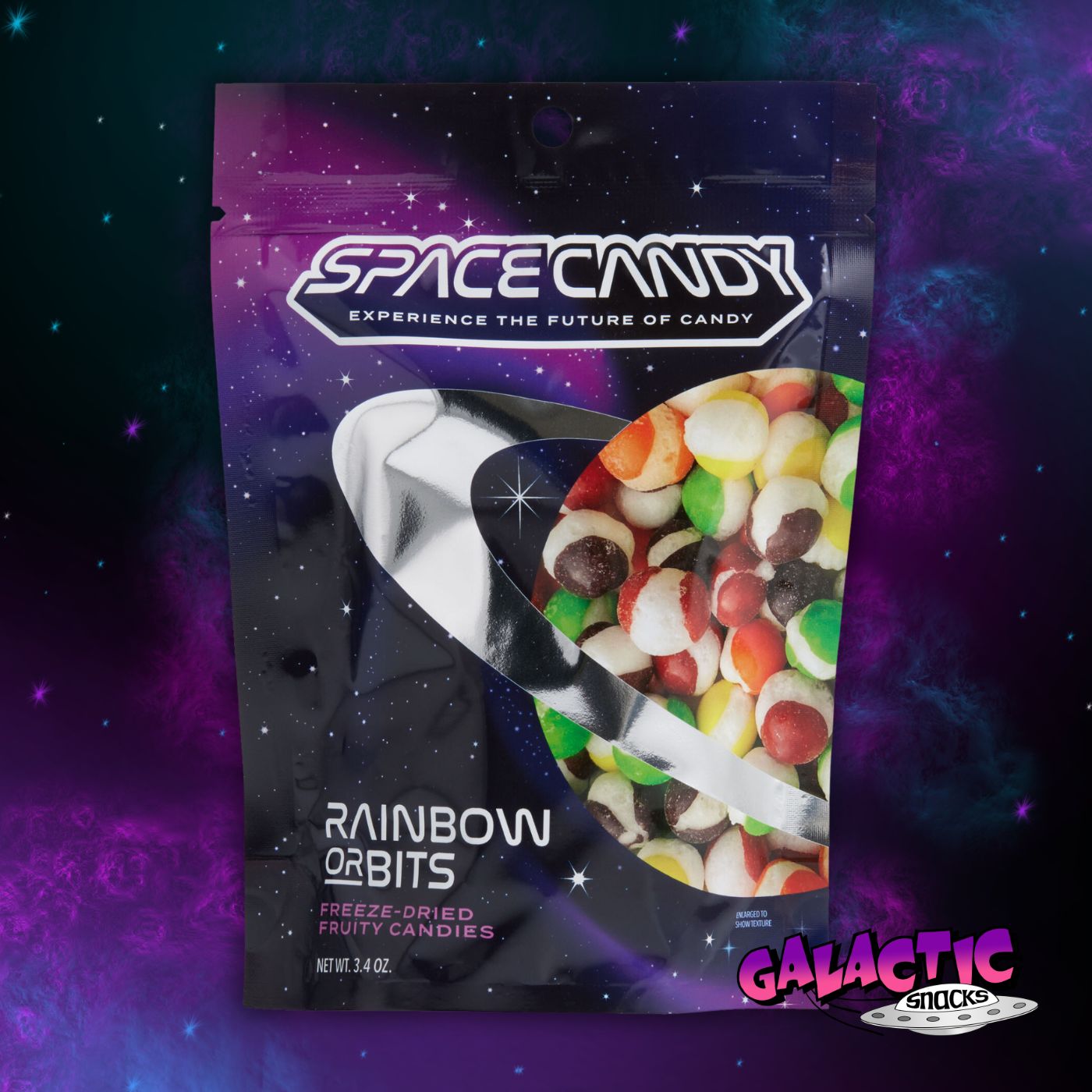 Space Candy - Freeze Dried Original Rainbow Orbits - 3.4 oz