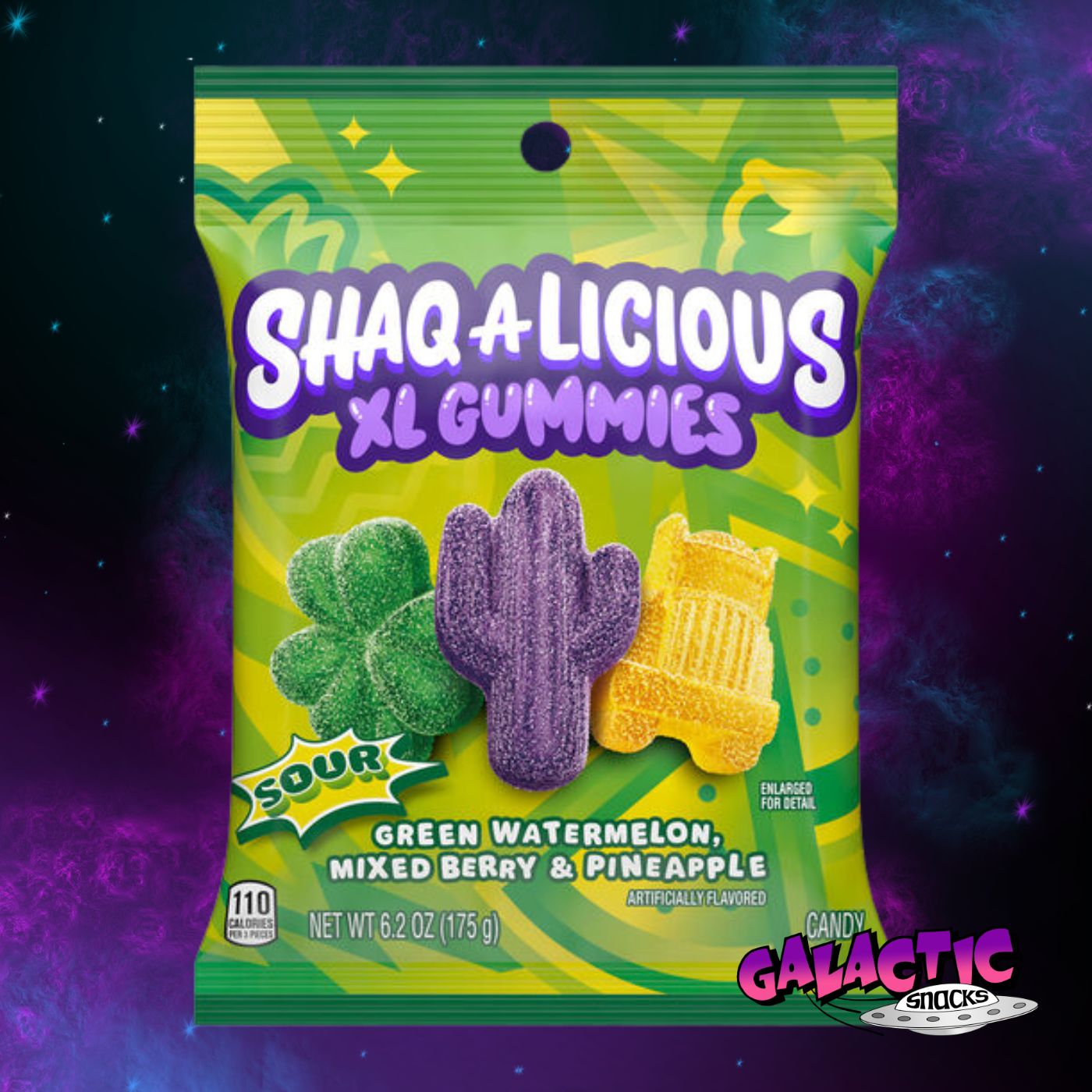 Shaq-a-Licious XL Sour Gummies - 6.2oz