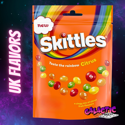 BEST BY 8/1/26 Skittles Citrus - UK Flavors - 136g (UK)