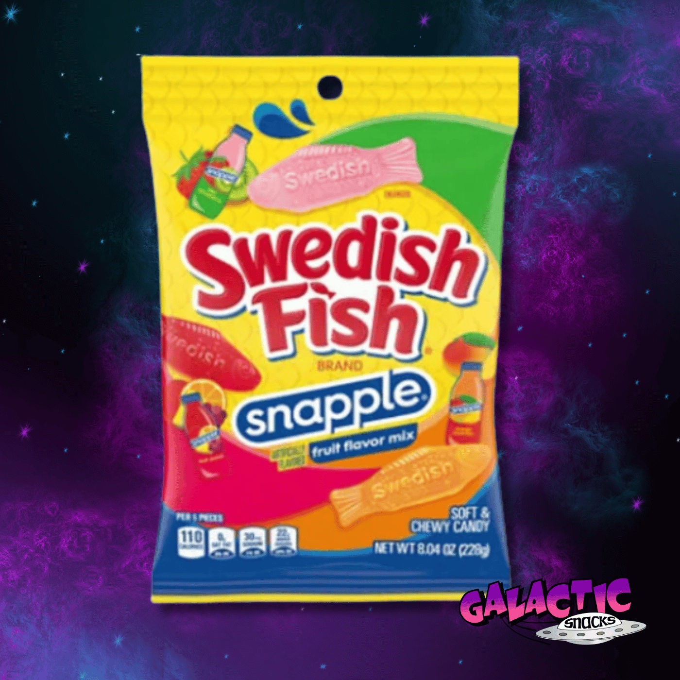 Swedish Fish - Snapple Flavors - 3.59 oz