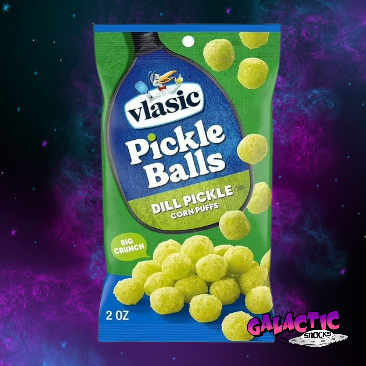 Vlasic Dill Pickle Corn Puffs - 2oz