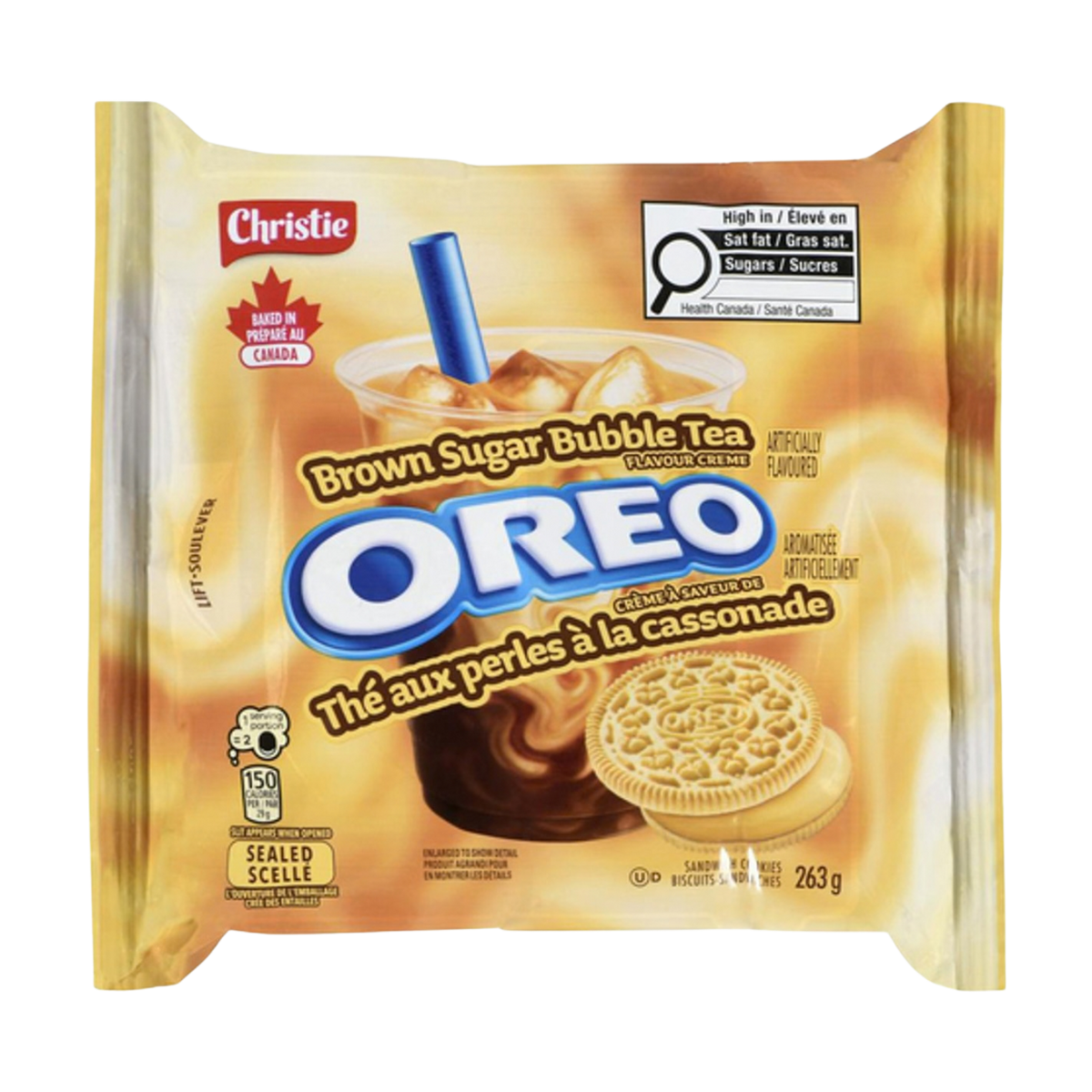 Oreo Brown Sugar Bubble Tea 263g pack
