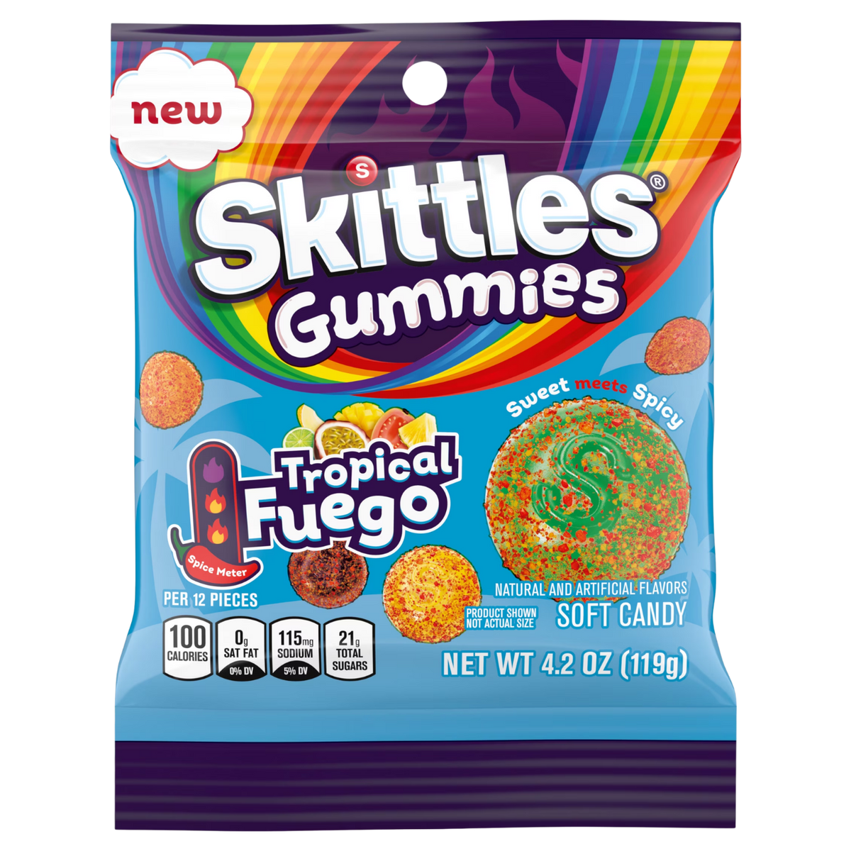 Skittles Gummies Tropical Fuego — 5.8 oz — isolated product