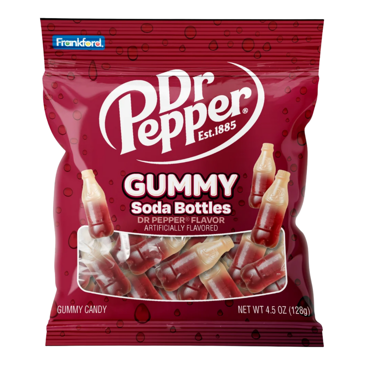 Dr Pepper Gummy Soda Bottles 4.5 oz isolated package