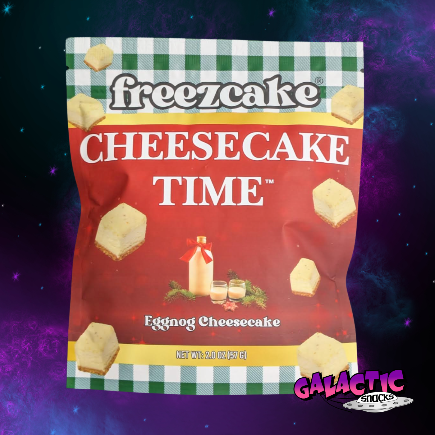 Freeze Dried Eggnog Cheesecake