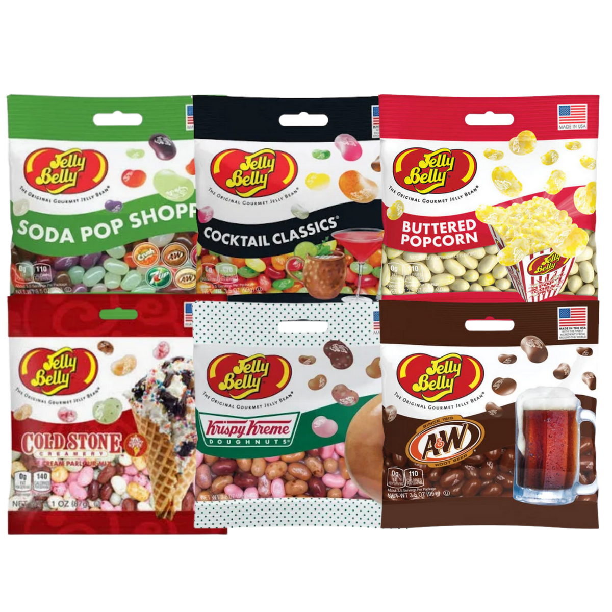 The Jelly Belly Sampler Bundle — 6 individually packaged varieties