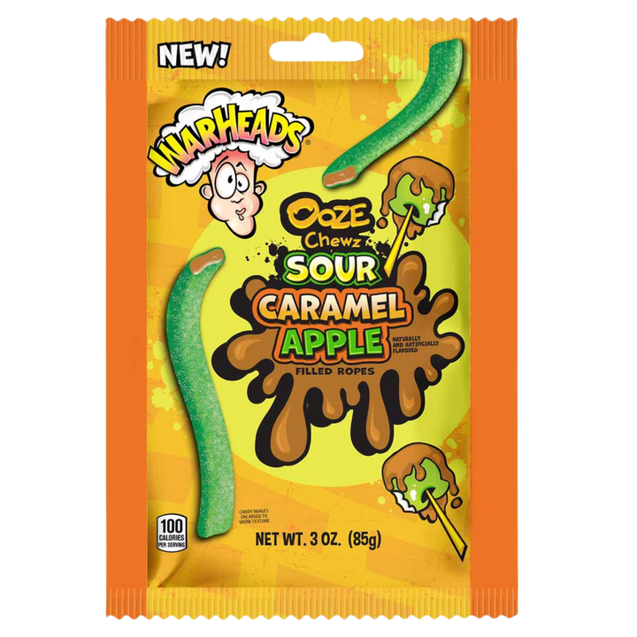 Warheads Sour Caramel Apple Filled Ropes