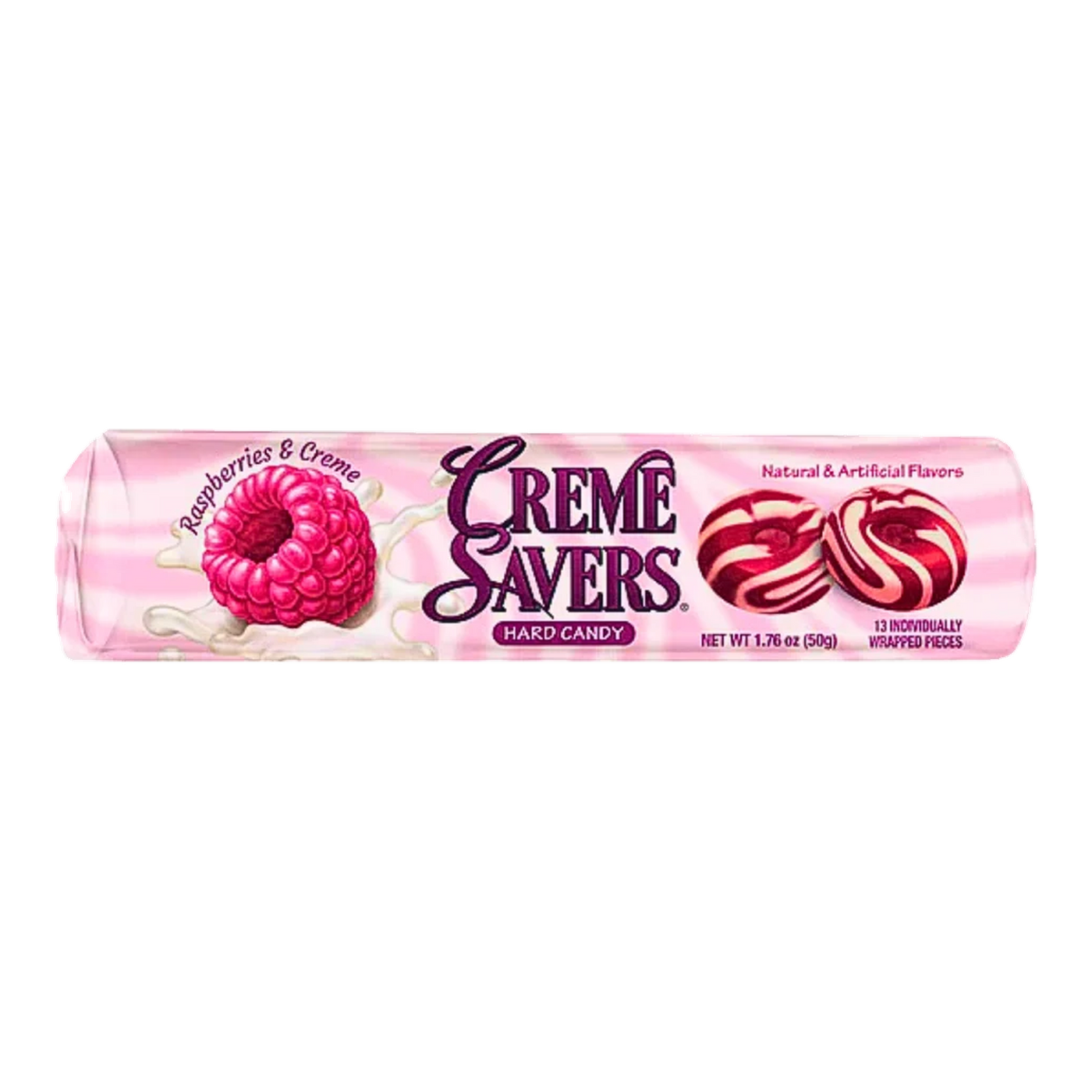 Creme Savers Raspberries & Creme Roll - 50g cutout