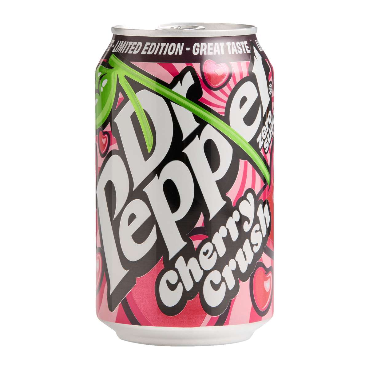 Dr. Pepper Cherry Crush Zero Sugar 330ml UK transparent product cutout