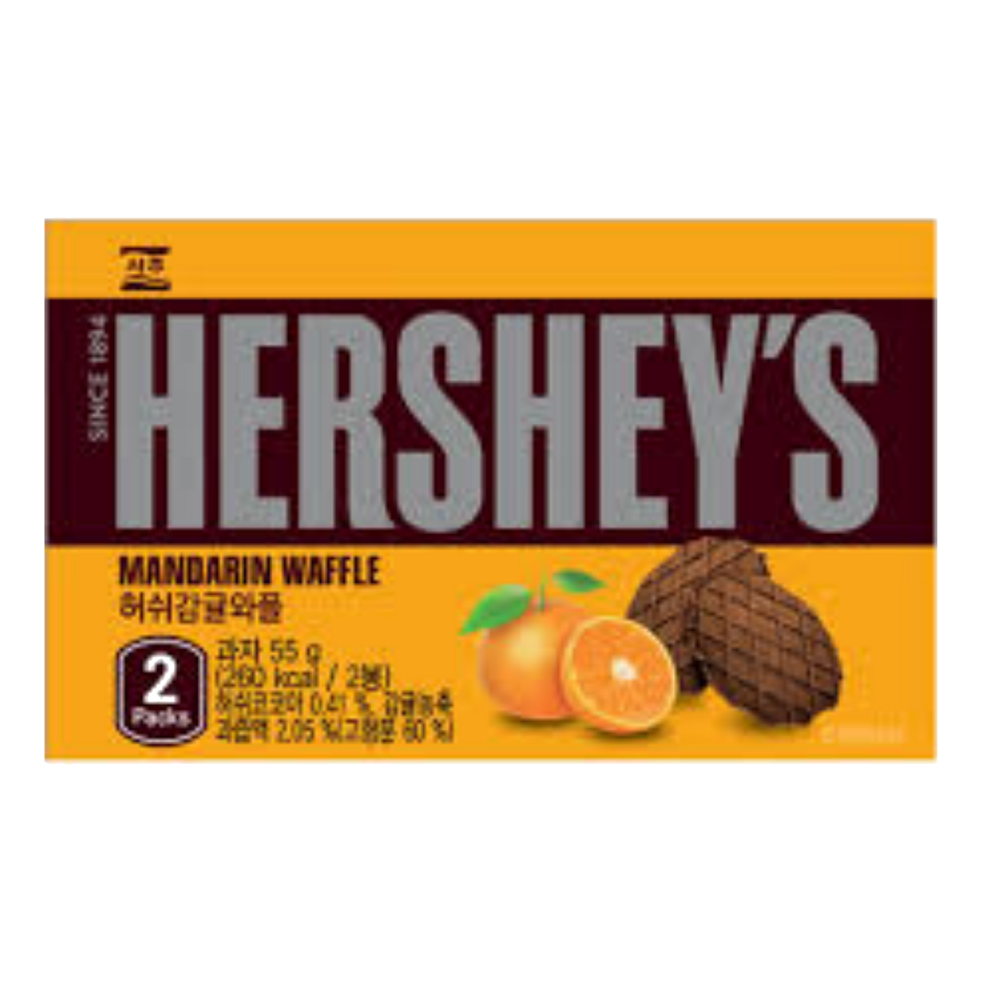 Hershey's - Mandarin Waffle Cookie - 2 Pack (Korea) product cutout