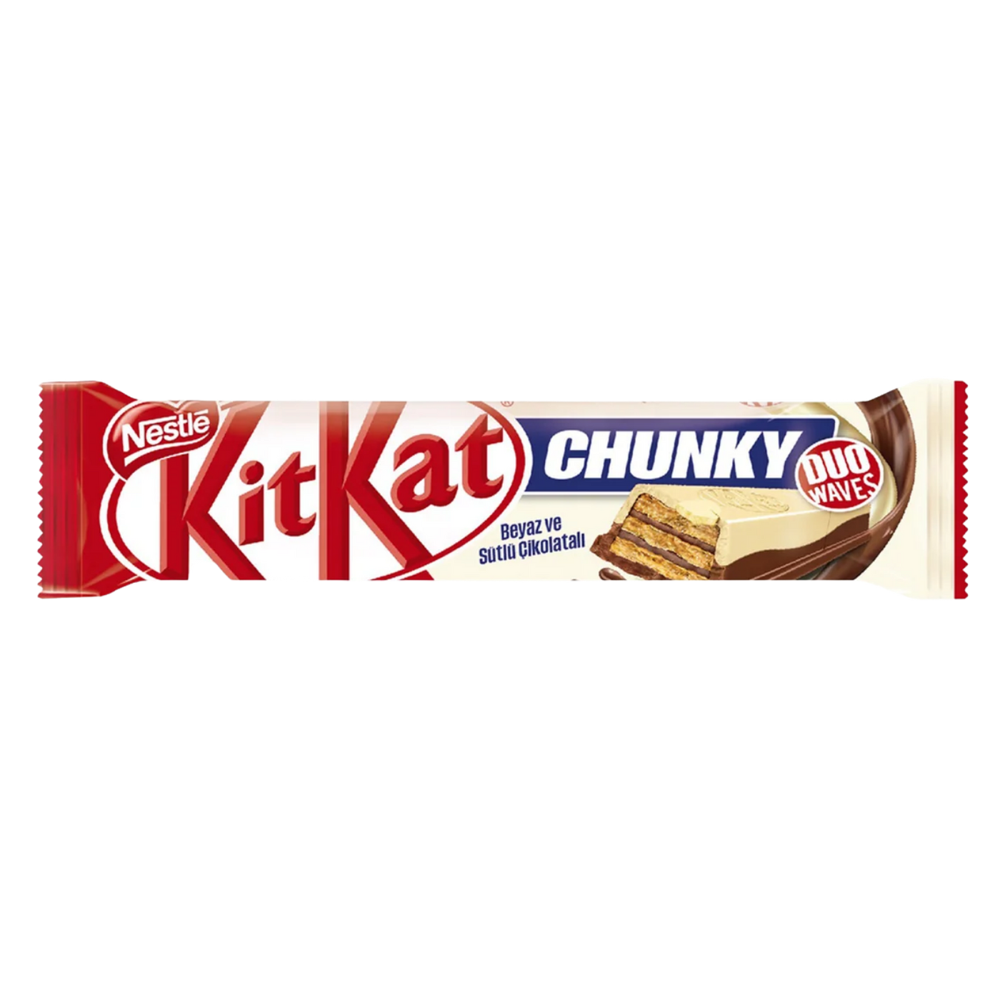 KitKat Chunky Milk and White Chocolate Duo Waves package cutout