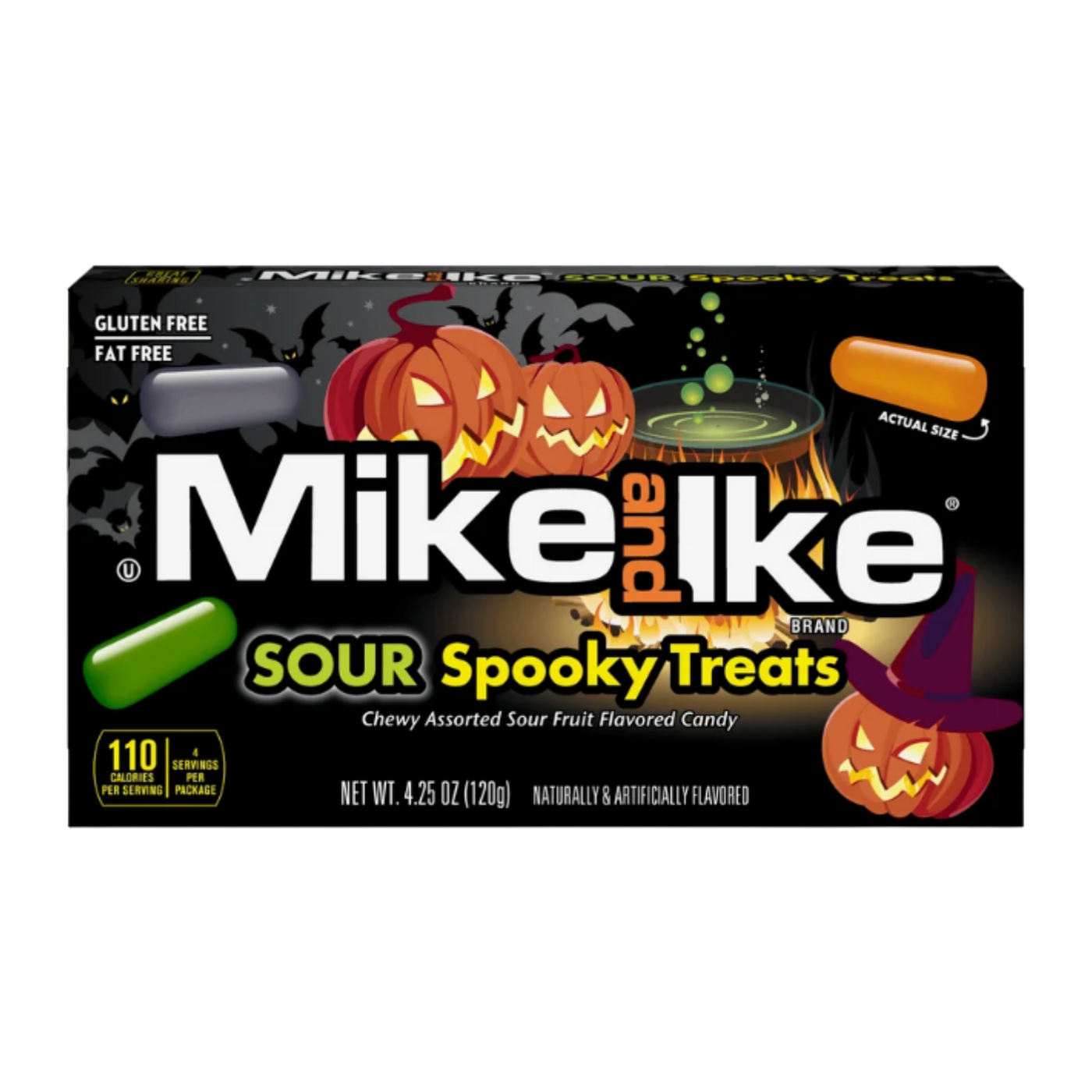 Mike and Ike Sour Spooky Treats limited-edition 4.25 oz theater box transparent product cutout