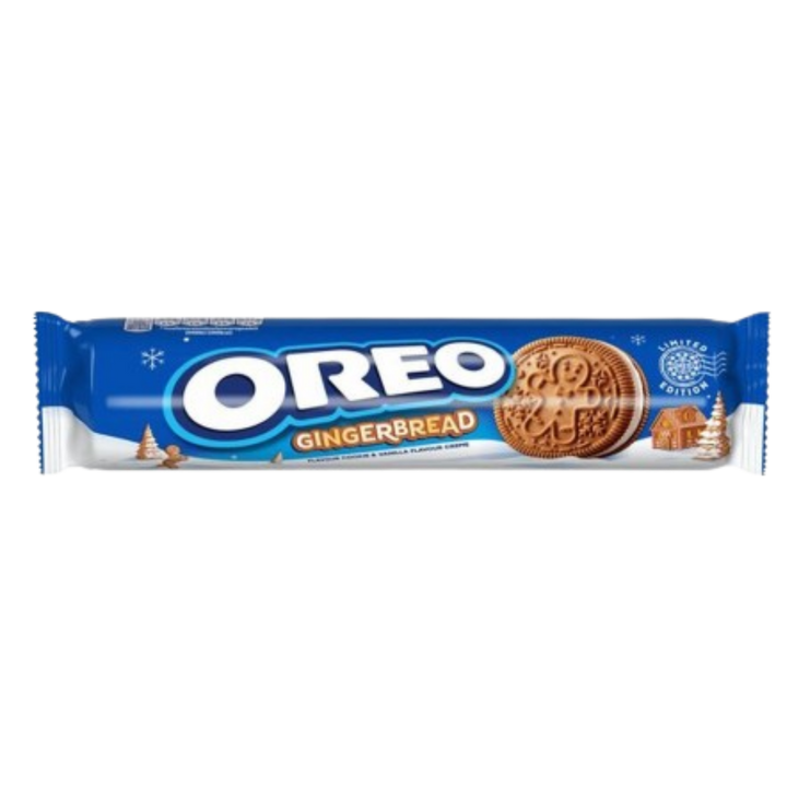 Oreo Gingerbread 154g United Kingdom isolated product cutout