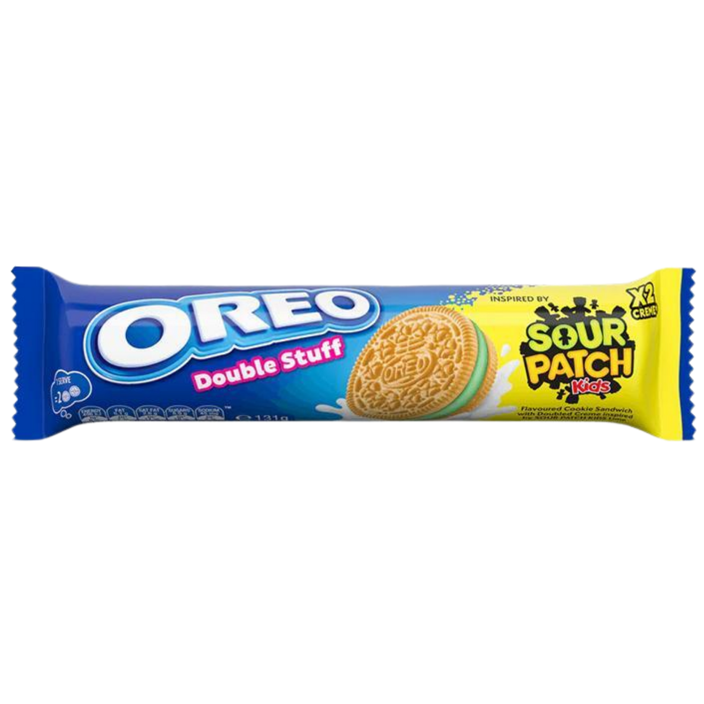 Oreo x Sour Patch Kids Double Stuff Lime - 136g (Australia) product cutout