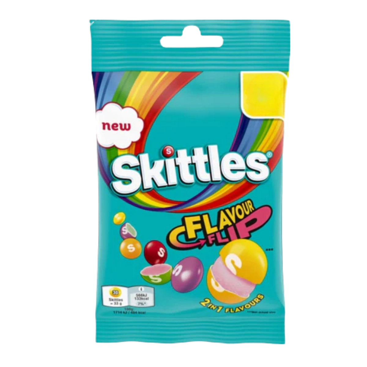 Skittles Flavor Flipz isolated product cutout