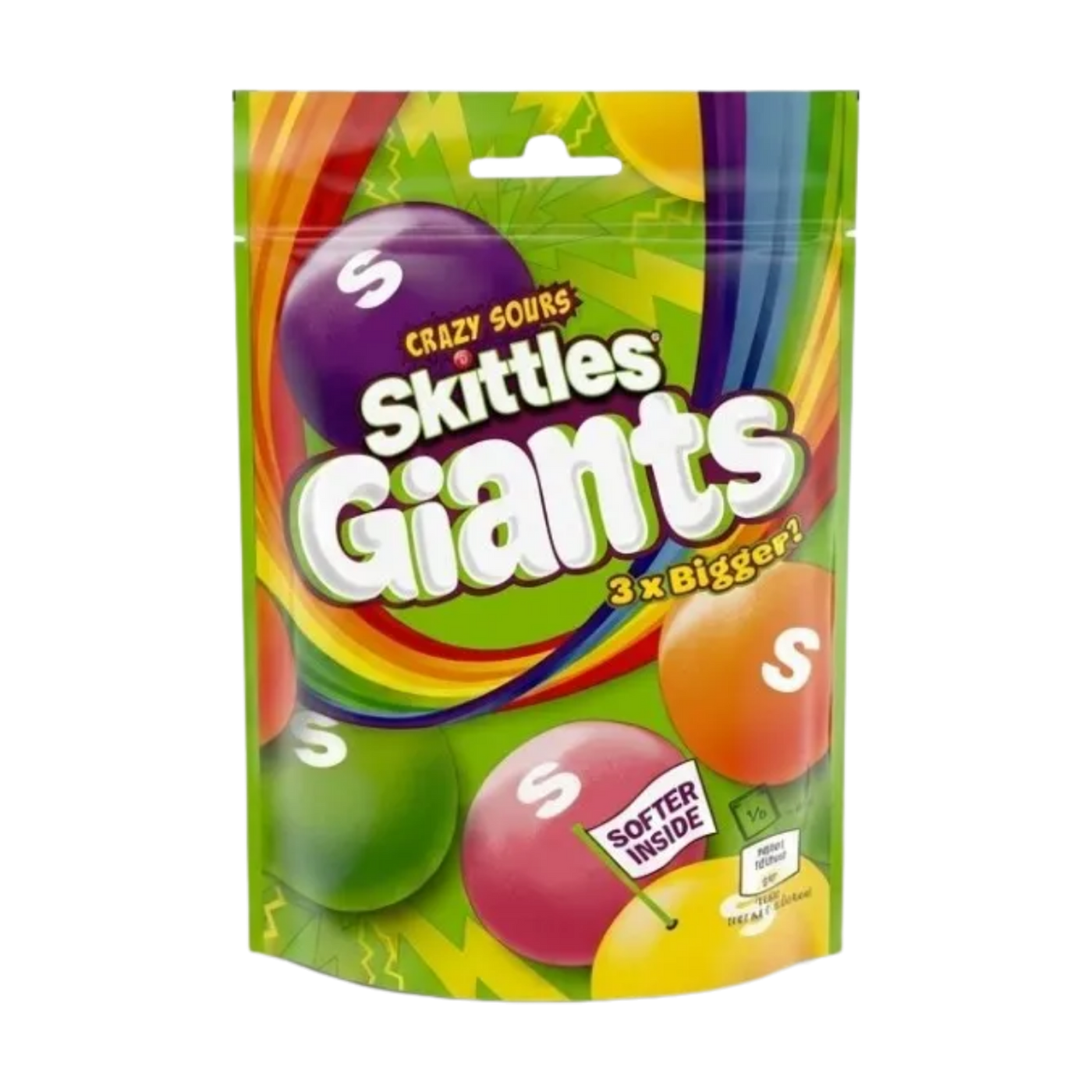 Skittles Giants Crazy Sours - 132g (United Kingdom) product cutout