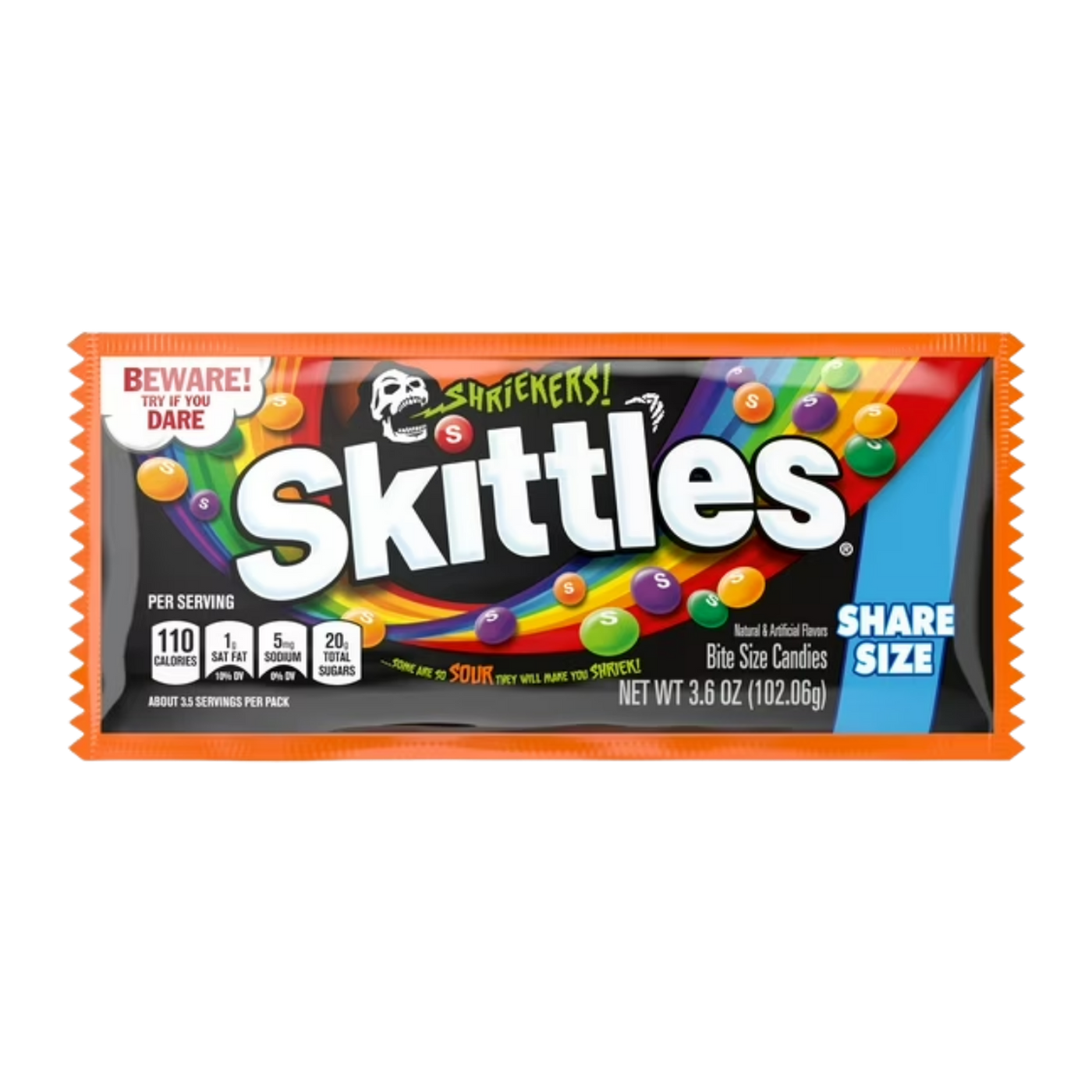 Skittles Shriekers (Limited Edition) - Share Size - 102g product cutout