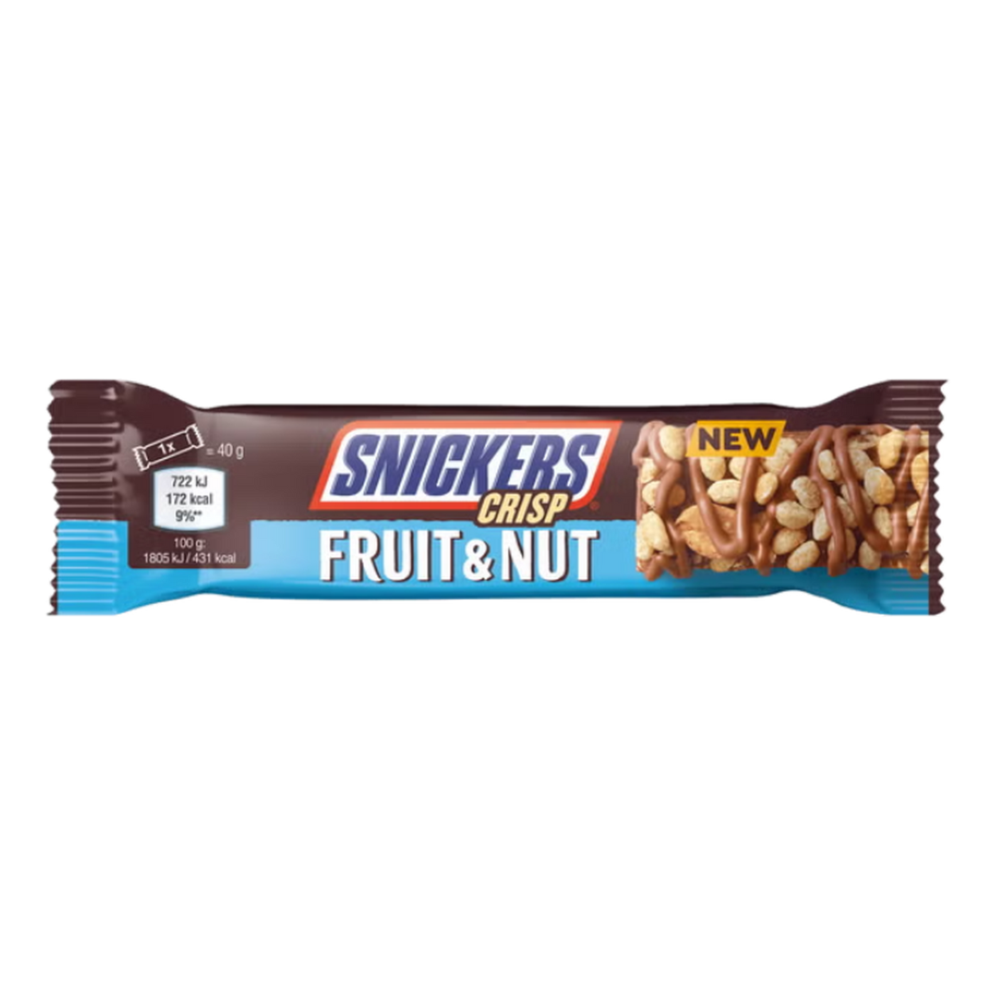 Snickers Crisp Fruit & Nut Bar chocolate candy from the UK