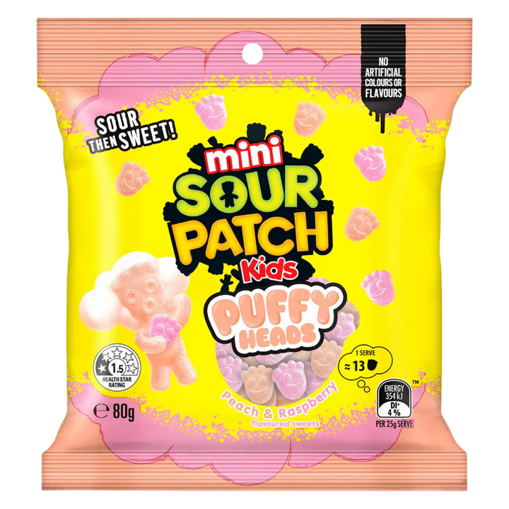 Sour Patch Kids Peach & Raspberry Puffy Heads