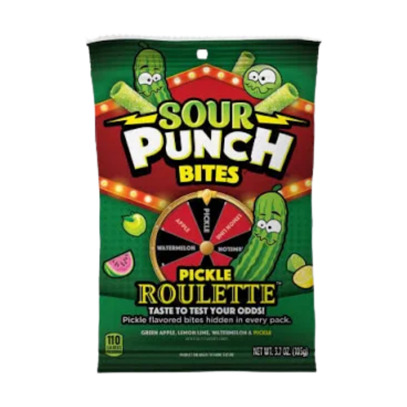 Sour Punch Bites Pickle Roulette product cutout