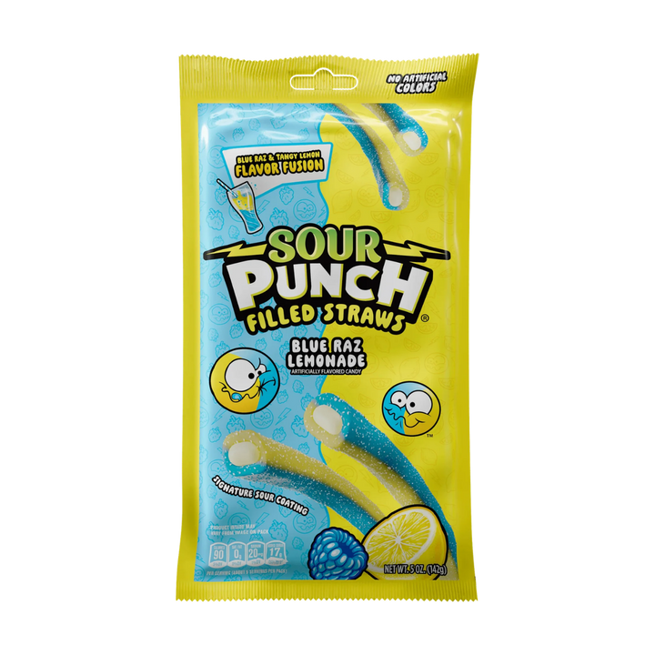 Sour Punch Straws - Blue Raz Lemonade