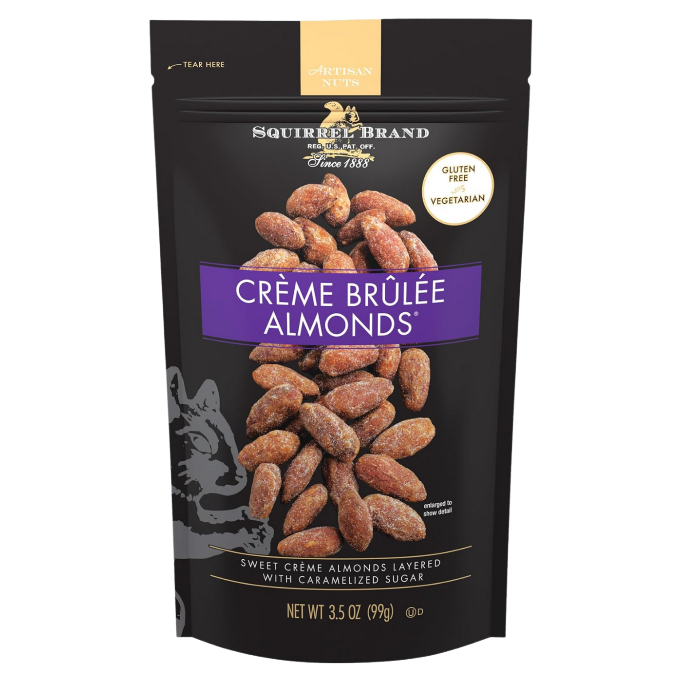 Squirrel Brand Crème Brûlée Almonds product cutout
