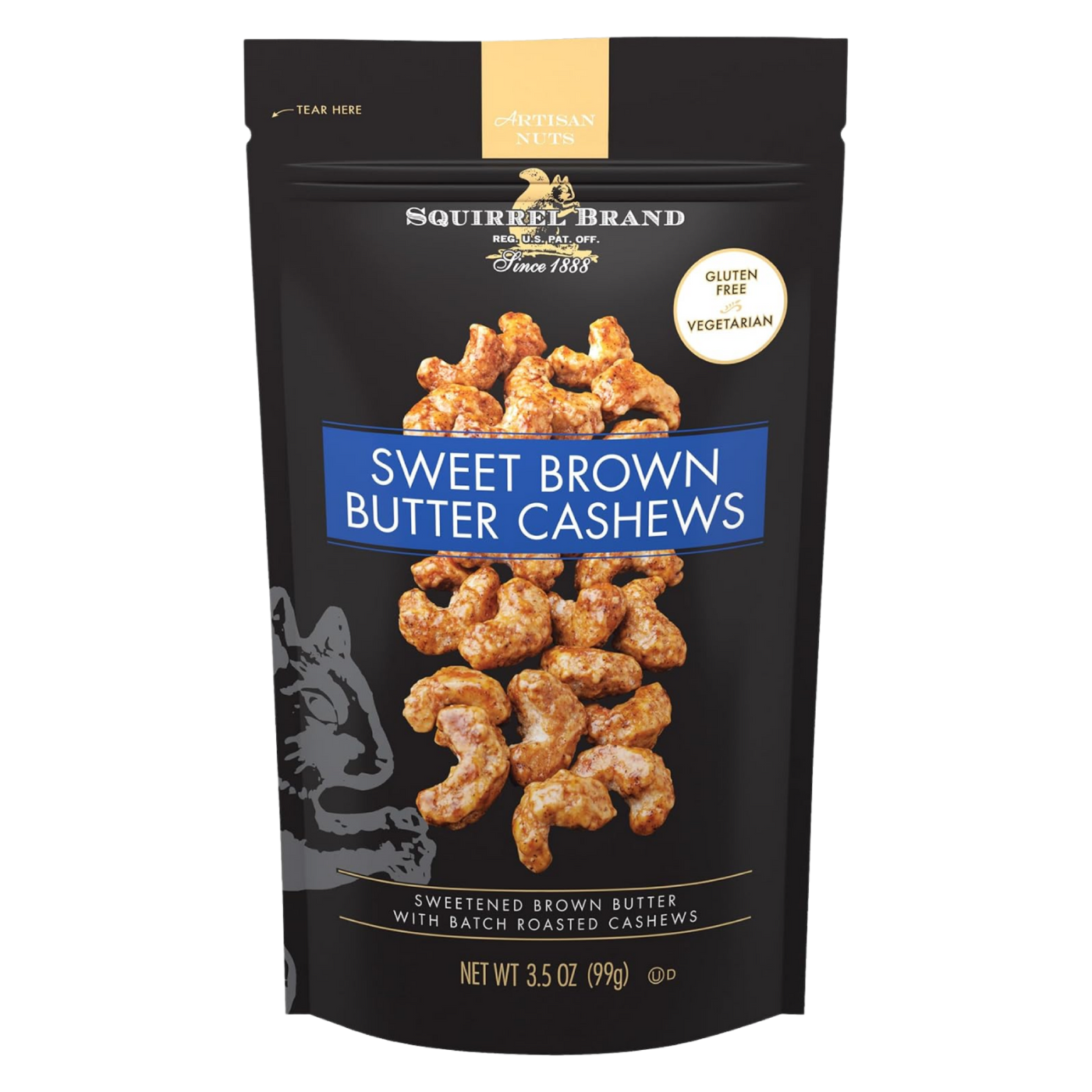 Squirrel Brand Sweet Brown Butter Cashews product cutout