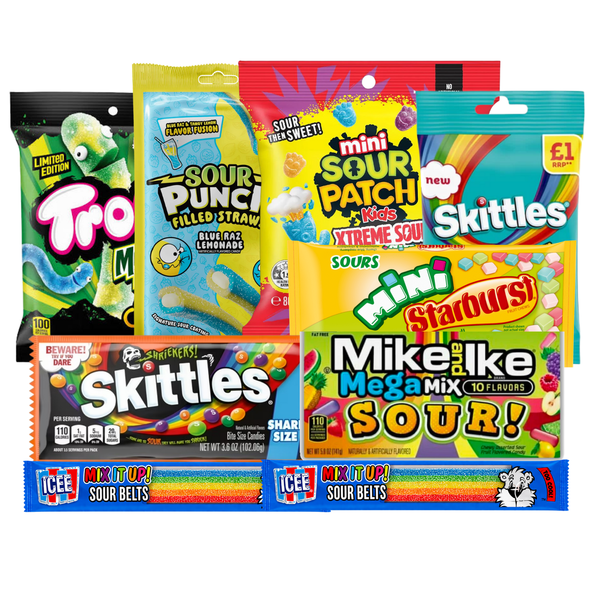 The Ultimate Sour Candy Bundle with nine sour candies