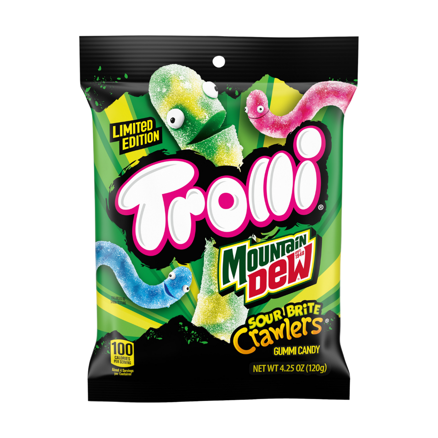 Trolli Mountain Dew Sour Brite Crawlers - 4.25 oz product cutout