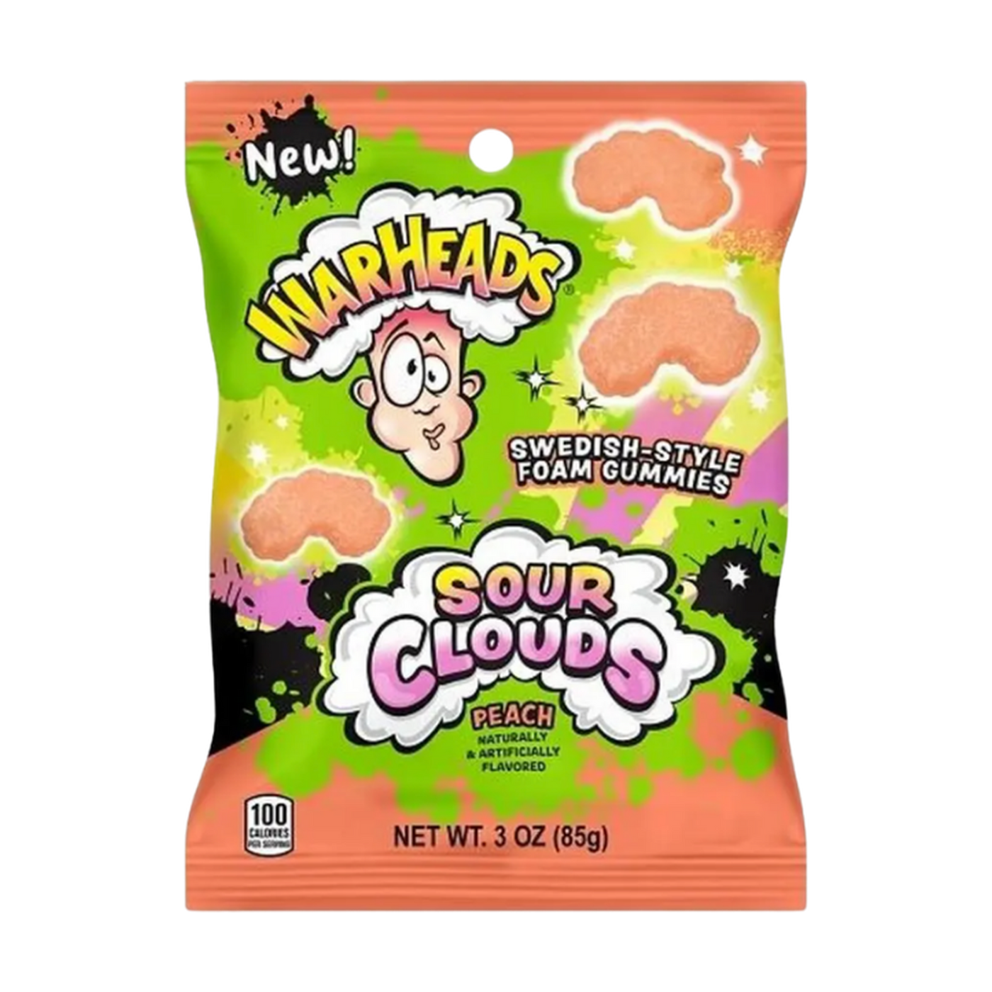 Warheads Peach Sour Clouds gummy candy