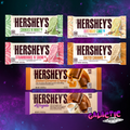 Six Hershey’s flavor bars on the Galactic Snacks background