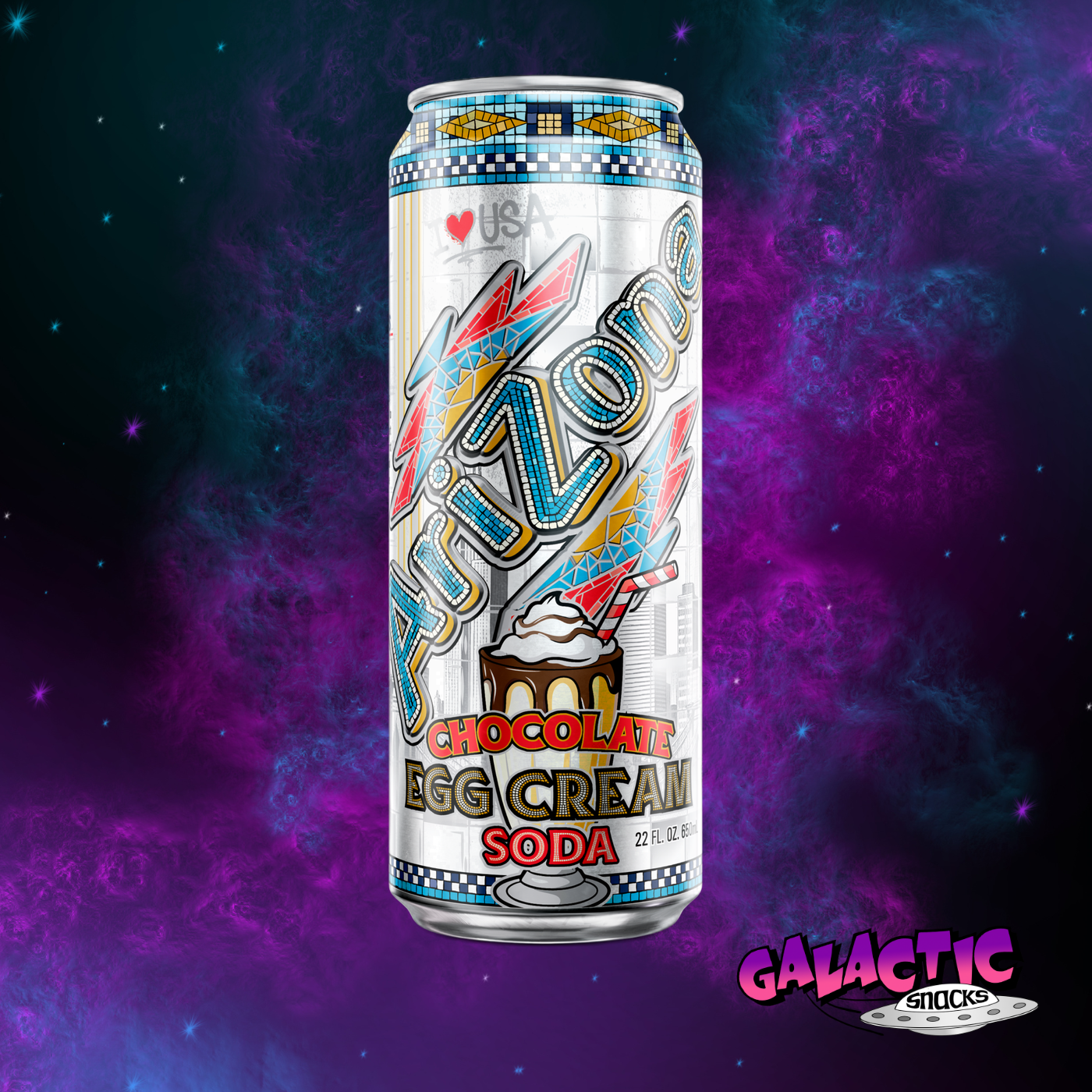 AriZona Chocolate Egg Cream Soda 22oz can