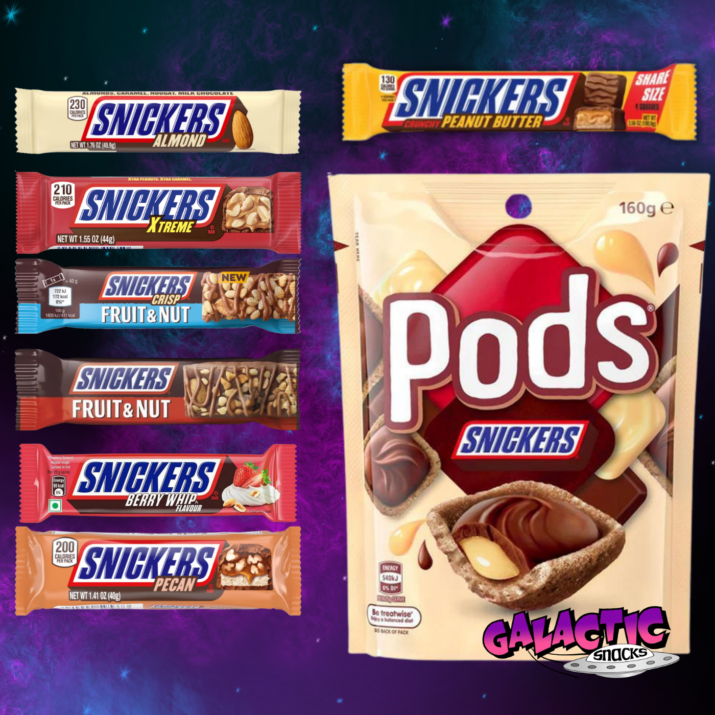 Ultimate Snickers Bundle with eight international Snickers varieties