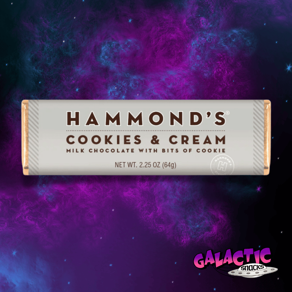 
            
                Load image into Gallery viewer, Hammond&amp;#39;s Cookies &amp;amp; Cream Chocolate Bar - 2.25 oz
            
        
