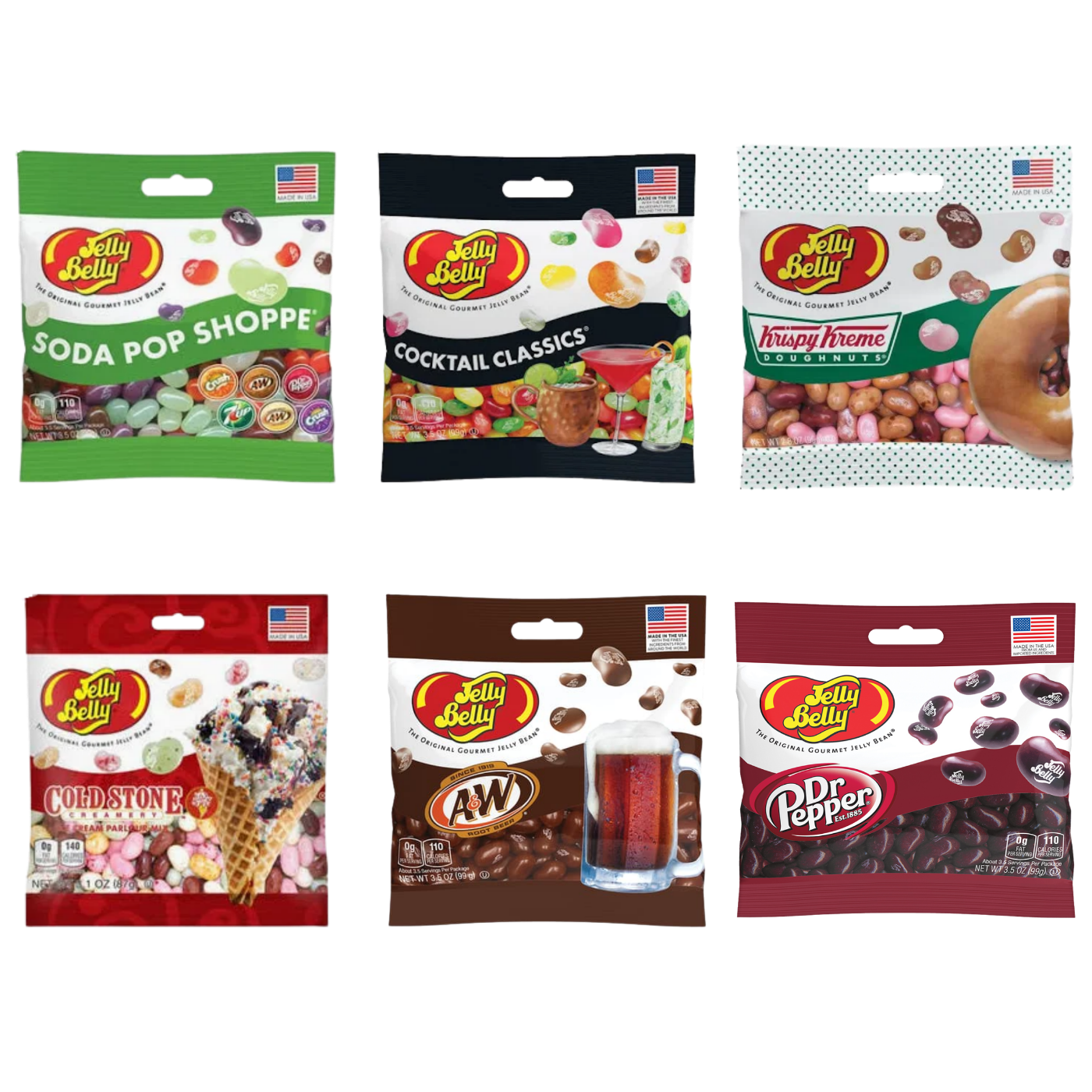 Jelly Belly Sampler Bundle with six specialty jelly bean flavors