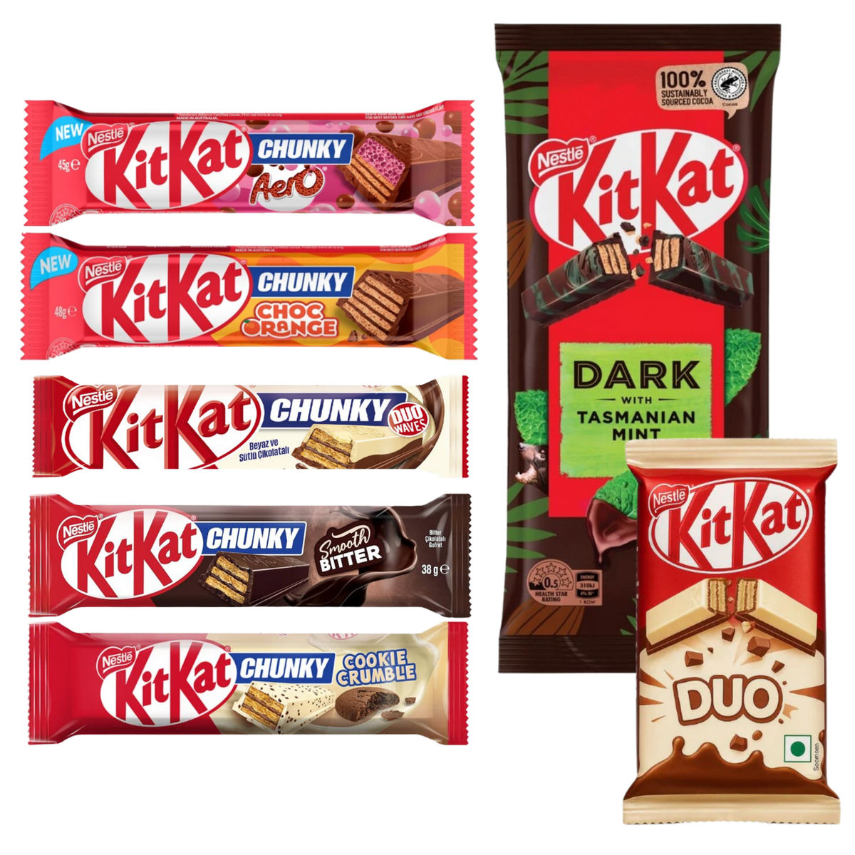 Ultimate KitKat bundle featuring seven international varieties
