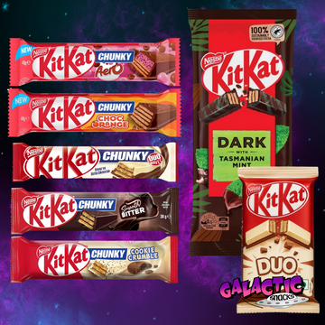 The Ultimate KitKat Bundle on the Galactic Snacks background