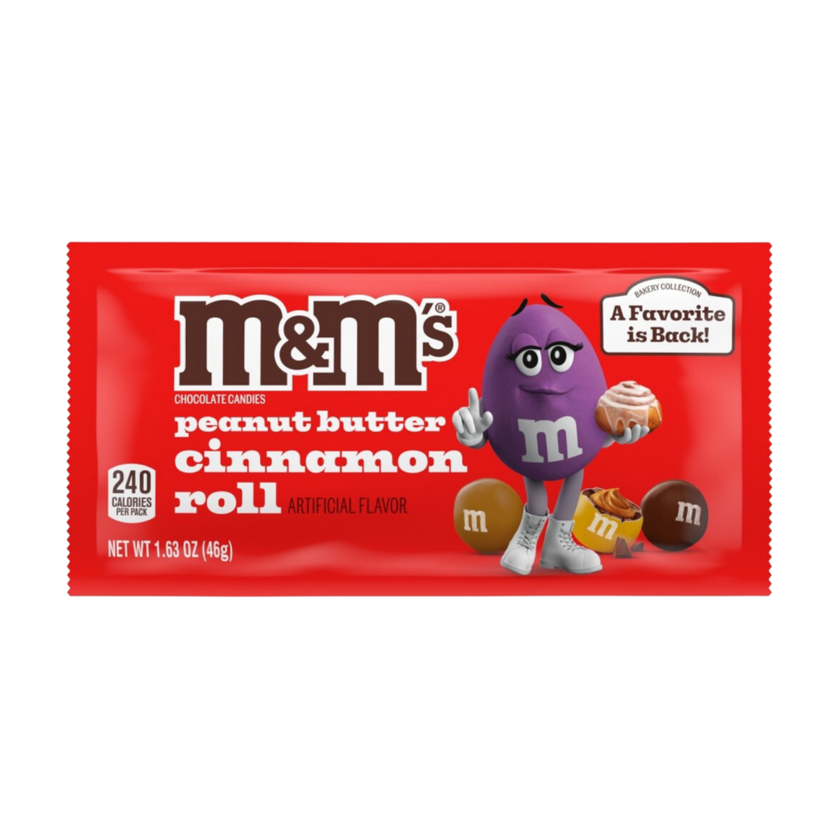 M&M's Peanut Butter Cinnamon Roll — 1.63 oz / 46g pack