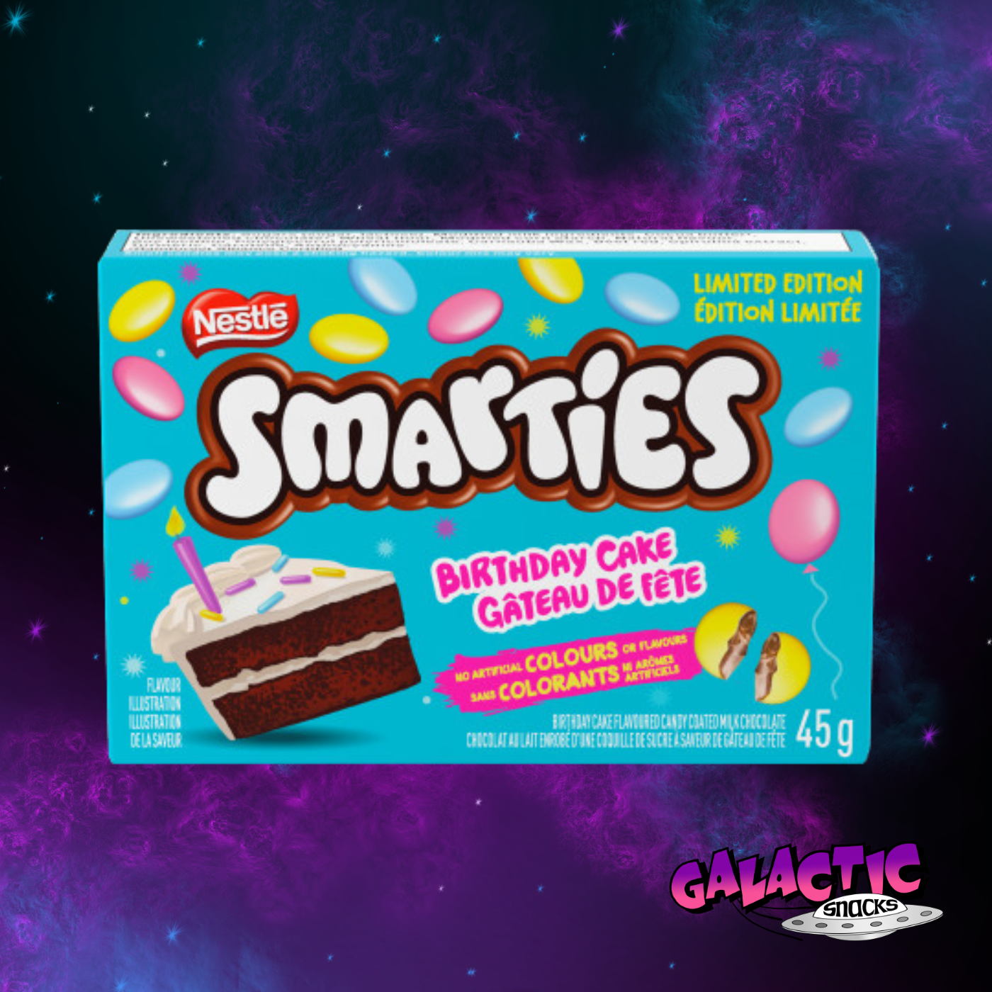 Nestle Smarties - Birthday Cake Flavor 45g (Canada)