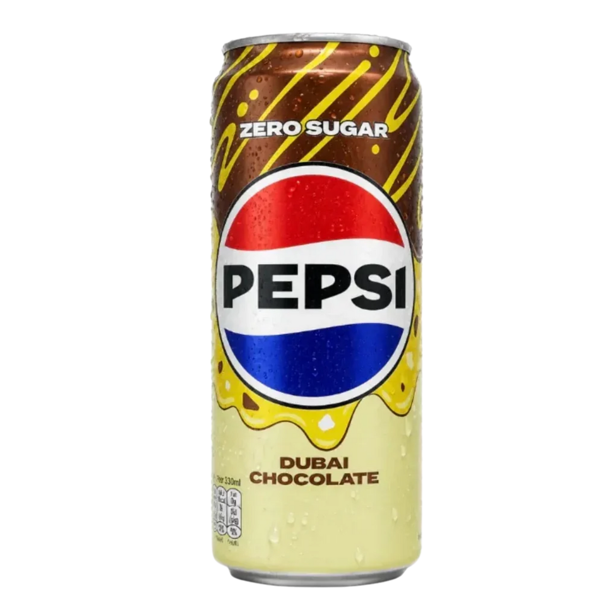 Pepsi Zero Sugar Dubai Chocolate - 325mL (Thailand) — isolated package