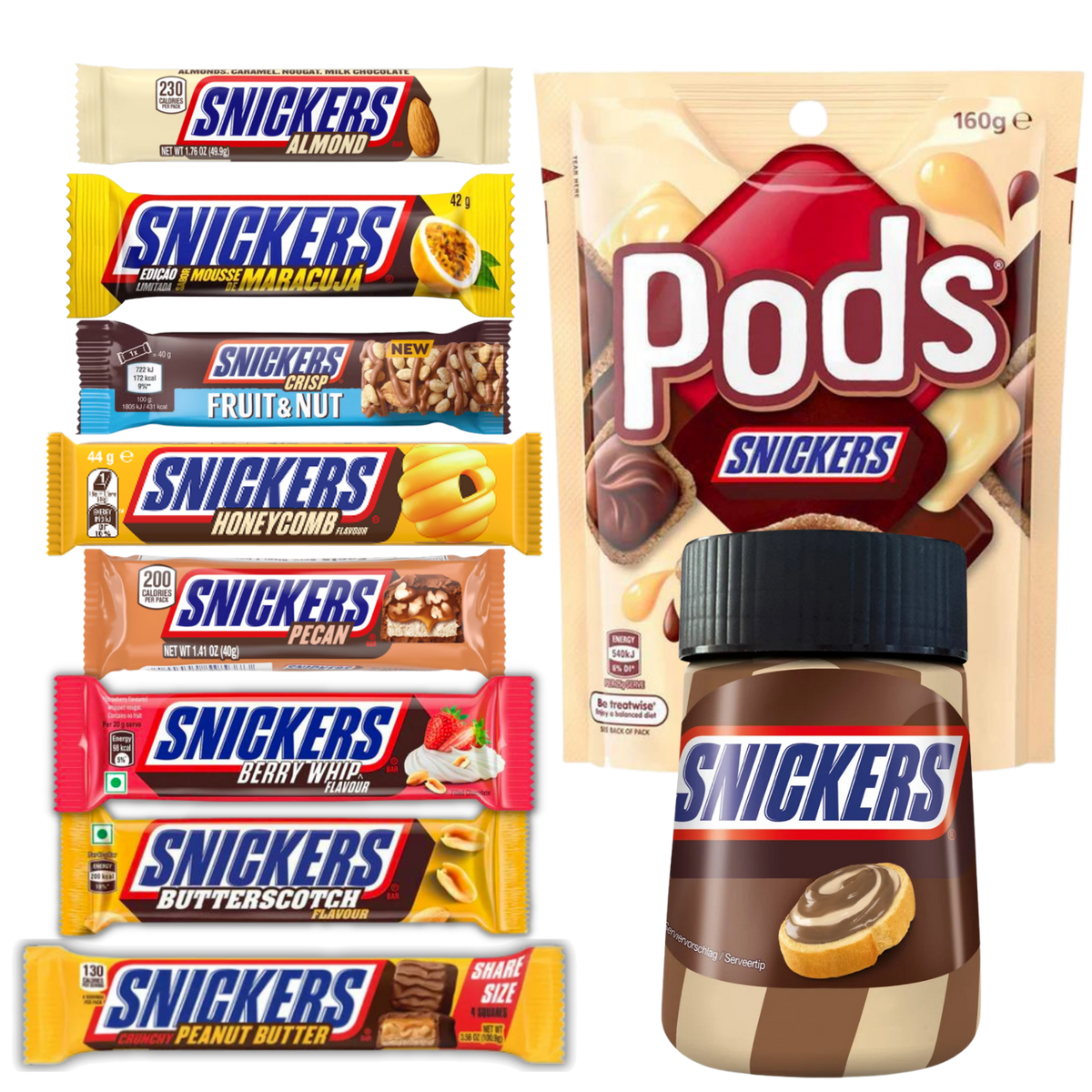 Ultimate Snickers bundle featuring ten flavors