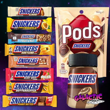 The Ultimate Snickers Bundle on the Galactic Snacks background