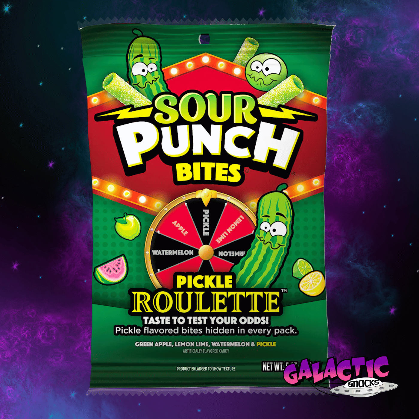 Sour Punch Bites - Pickle Roulette - 5 oz