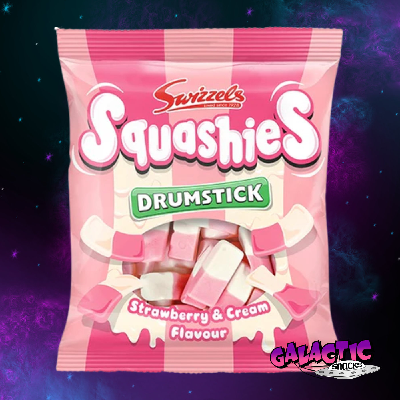 Squashies Drumstick - Strawberry & Cream - 140g (UK)