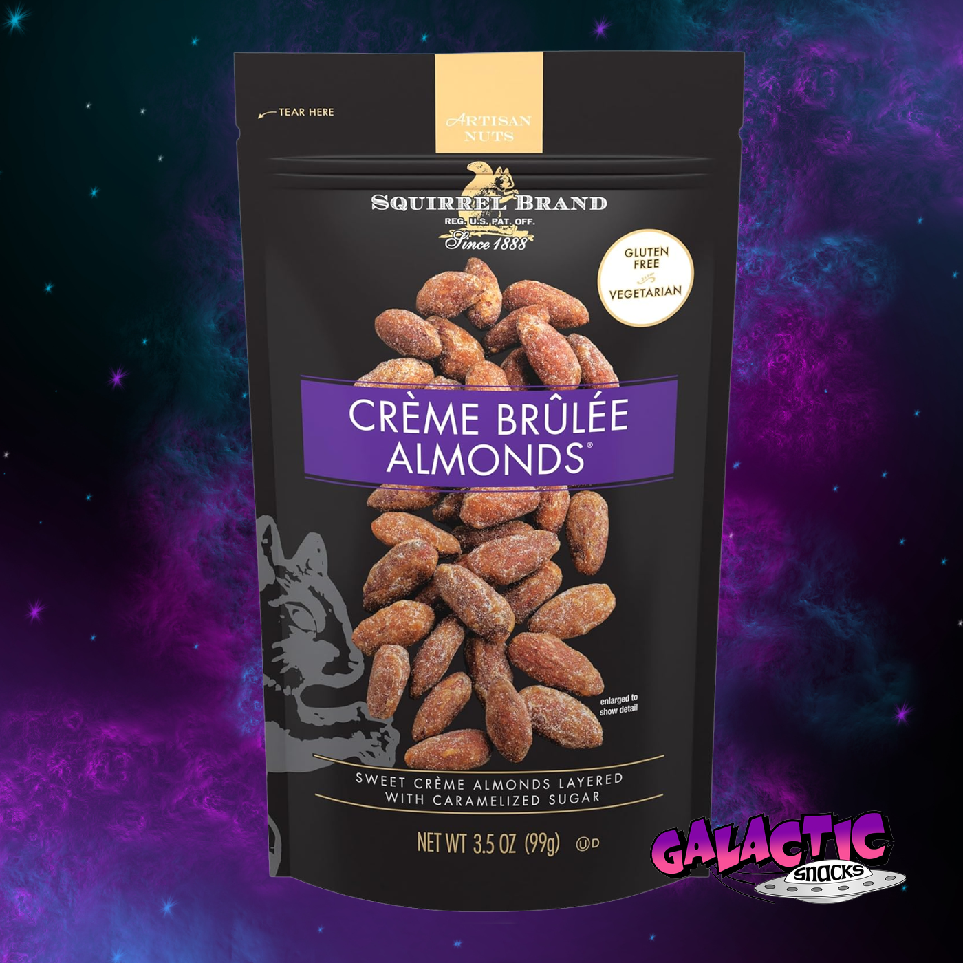 Squirrel Brand Crème Brûlée Almonds – 3.5oz
