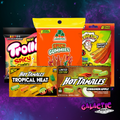 The Heat Check Candy Bundle product assortment on a purple galactic background