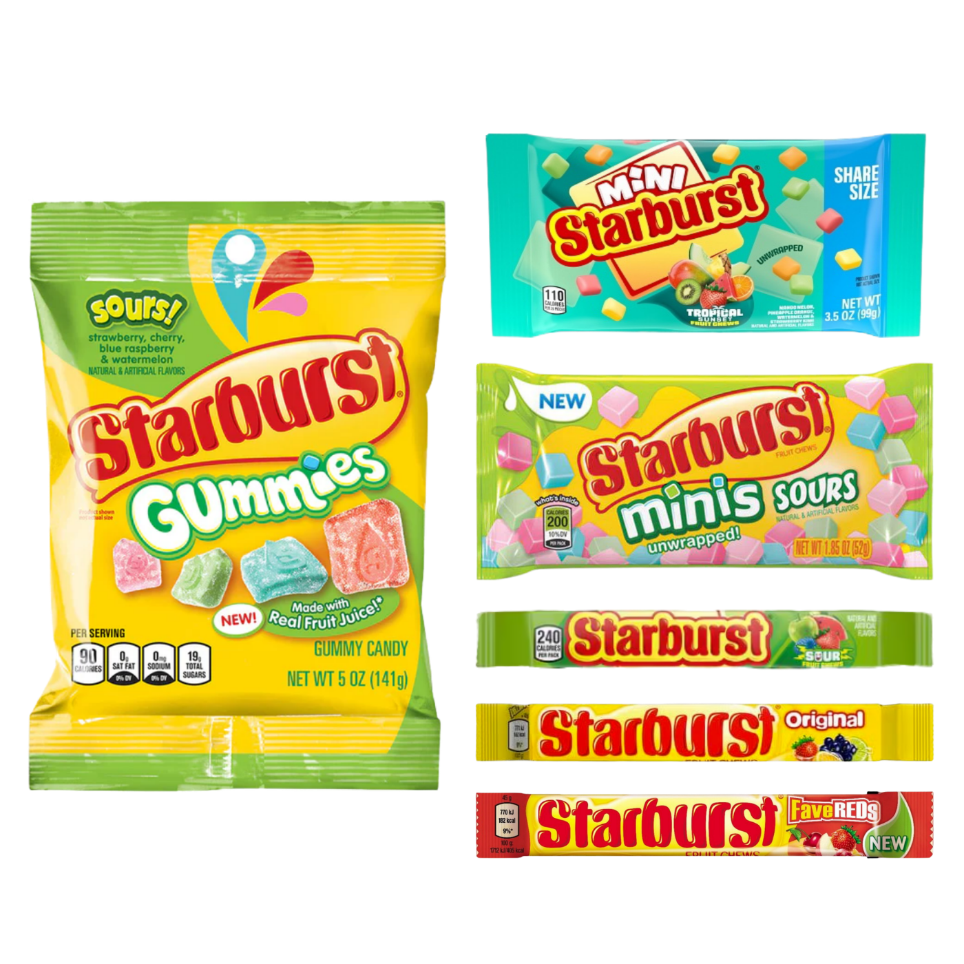 Ultimate Starburst bundle – transparent 6-piece product cutout